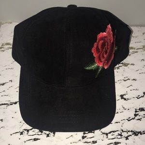 David & Young black hat with rose.